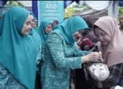 Ny. Yusnila Indriati Taufik Ketua Tim Pembina Posyandu Asahan ,Tinjau Launching Pekan Imunisasi Dunia 2025