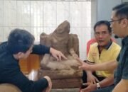 Sebuah Arca Ditemukan di Area Persawahan Desa Gayam Kediri Hebohkan Masyarakat