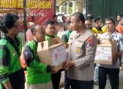 Bahagianya Driver Ojek Online Dapat Pelayanan Cek kesehatan Gratis dari Polisi