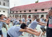 Dibalik Jeruji Besi, Warga Binaan Lapas Mojokerto Lakukan Senam Pagi Bersama