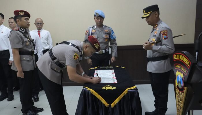 Pergantian Kasat Reskrim Polres Mojokerto, AKP Fauzy Pratama Resmi Gantikan AKP Nova Indra