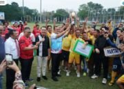 Sekda Sumsel Tutup Turnamen Sepak Bola Antar Partai Politik, Tim Partai Golkar Raih Juara Pertama