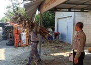 Kecelakaan Mobil Box dan Truk Tebu di Jomblang Takeran Magetan, Timpa Kabel Fiber Milik Sejumlah Provider