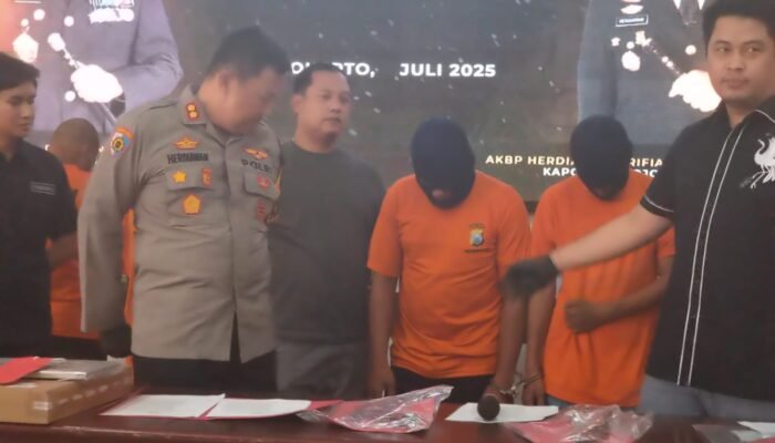 Satreskrim Polresta Mojokerto Bekuk Komplotan Pencuri Motor, Satu Pelaku Residivis