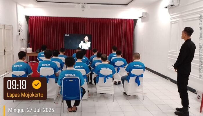 Tak Ada Sekat untuk Beribadah: Lapas Mojokerto Gelar Ibadah Nasrani Secara Online