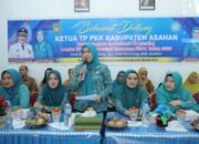 Ketua dan Staf Ahli TP PKK Kabupaten Asahan Lakukan Pembinaan UP2K di Desa Bunut Seberang