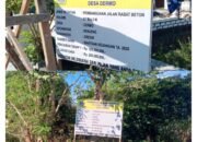 Terindikasi Pembangunan Rabat Beton JPD Desa Dermo Benjeng Menggunakan Double Anggaran