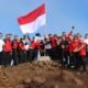 Peringati HUT ke-80 RI, Polres Semarang Kibarkan Merah Putih di Puncak Gunung Ungaran