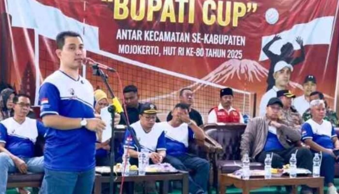 Bupati Mojokerto Buka Kejuaraan Bola Voli Piala Bupati Cup 2025, 18 Kecamatan Berlaga