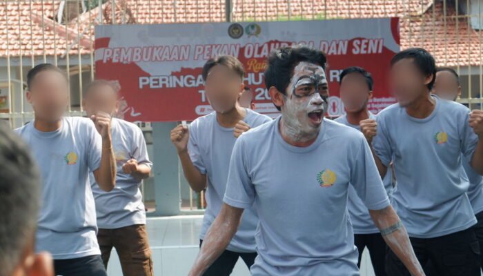 Semarak HUT ke-80 RI, WBP Lapas Mojokerto Adu Kreativitas di Lomba Yel-Yel Antar Kamar