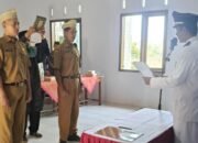 Pengambilan Sumpah Jabatan dan Pelantikan Perangkat Desa Serang