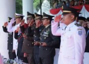Dandim 0208/Asahan bersama Ibu Persit Kartika Chandra Kirana Hadir di Upacara Pengibaran Bendera Peringatan HUT ke-80 RI