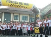 Pererat Soliditas, Polres Blitar Gelar Olahraga Bersama dalam Rangka HUT Kemerdekaan RI ke – 80