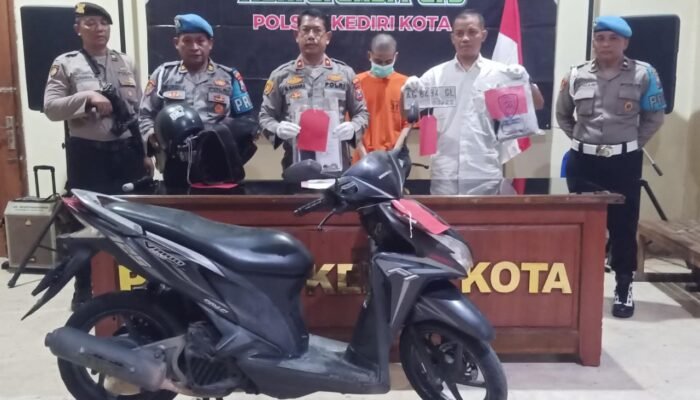 Polsek Kediri Kota Ungkap Kasus Curanmor di Rumah Kos Dandangan