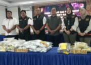 Press Release Pemusnahan 32,6 Kg Sabu dan 1.704 Sachet Obat Keras, di Mako Polres Asahan