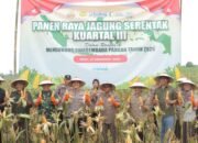 Sinergi Lintas Sektor untuk Ketahanan Pangan, Polres Blitar Gelar Panen Raya Jagung Serentak Kuartal III