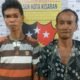 Lagi Asik Pompa Dua Pria Warga Kelurahan Sidodadi di Tangkap Satnarkoba Polsek Kota