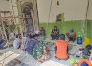 Satgas TMMD ke-126 Kodim 0815/Mojokerto dan Warga Gelar Syukuran di Lokasi Rehab Mushola Baitul Mukmin