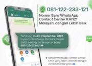 KAI Daop 7 Madiun Informasikan Kembali Perubahan Layanan Nomor WhatsApp Contact Center KAI121