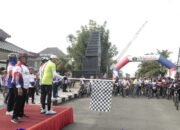 Bupati Blitar bersama Wakil Bupati Blitar Hadiri Fun Bike HUT KORPRI dan HUT PDAM Tirta Penataran