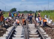Komitmen Tingkatkan Keselamatan Perjalanan KA, KAI Daop 7 Madiun Kembali Lakukan Penggantian Wesel
