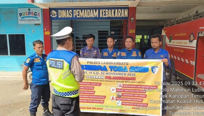 Hari ke-4 Operasi Zebra Toba 2025, Satlantas Polres Labuhanbatu Gencarkan Penyuluhan Tertib Berlalulintas melalui Public Address