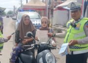 Sat Lantas Polres Labuhanbatu Beri Teguran Tertulis kepada Pelanggar, di Ops Zebra Toba 2025