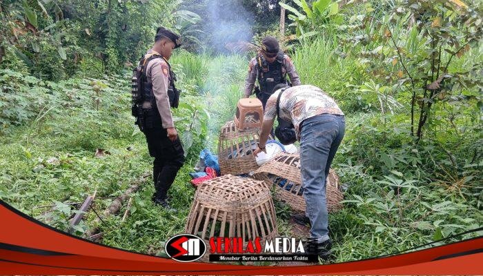 Polres Blitar Kota Bongkar Tempat Judi Sabung Ayam di Jatilengger