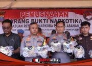 Press Release Pemusnahan 8,8 Kilogram Sabu Dipimpin Langsung Bapak Kapolres Asahan