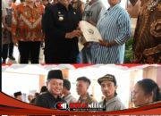 Bupati Blitar bersama Wakil Bupati Blitar Hadiri Penyerahan Sertifikat Redistribusi Tanah dari PPTPKH