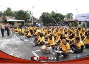 Perkuat Soliditas Internal, Polres Kediri Gelar Olahraga dan MaBar Gratis