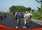Sambil Gowes, Ning Ita Tinjau Proyek dan Lingkungan Kota Mojokerto