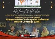 Bupati Labura Hendri Yanto Sitorus Terima Penghargaan UHC Award Sebuah Prestasi bagi Kesehatan Masyarakat