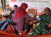 TMMD ke-127 Kodim Sumenep Hadirkan Donor Darah, Warga hingga TNI Antusias