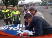 Satlantas Polres Kediri Kota Tahan Bus Bagong Usai Terobos Lampu Merah di Simpang Muning