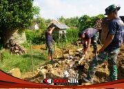 Satgas TMMD ke-127 Kodim 0827/Sumenep Laksanakan Penggalian Pondasi RTLH Milik Sayyi Warga Desa Mandala