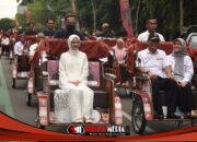 Dukung Kediri City Tourism, Mbak Wali Serahkan 200 Becak Listrik Bantuan Presiden Prabowo Subianto