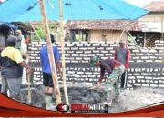 Dinding RTLH Sami Mulai Berdiri, TMMD 127 Ubah Bilik Bambu Jadi Tembok Permanen