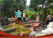 Gotong Royong Satgas TMMD, Dinding MWK Masjid Mulai Berdiri