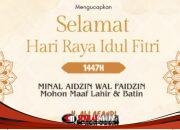 Segenap Pemerintah Desa Kalitengah Kecamatan Tanggulangin Sidoarjo Mengucapkan, “Selamat Hari Raya Idul Fitri 1447H”