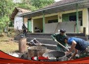 Satgas TMMD Percantik Rumah Warga, Teras Ibu Sanima Makin Indah