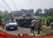 Diduga Tak Kuat Menanjak, Odong-Odong Terguling di Gondang Mojokerto