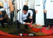 Wakil Gubernur Sumatera Selatan Cik Ujang Letakkan Batu Pertama Pembangunan Masjid Baitul Huda Di OKU Timur