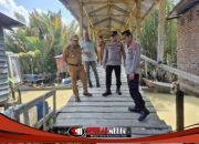 Dukung Program Pemerintah, Polres Tanjung Balai Survei Perbaikan Jembatan Merah Putih