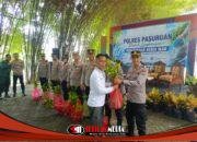 Dukung Gerakan Indonesia Asri, Polres Pasuruan Tebar 6.000 Benih Ikan dan Bagikan Bibit Pohon