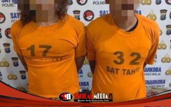 Polres Tanjung Balai Ringkus Dua Pengedar Sabu di Sei Tualang Raso