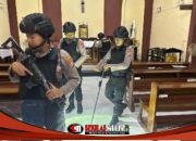Polres Pasuruan Sterilisasi Gereja Tingkatkan Pengamanan Ibadah Kenaikan Isa Almasih berjalan Aman