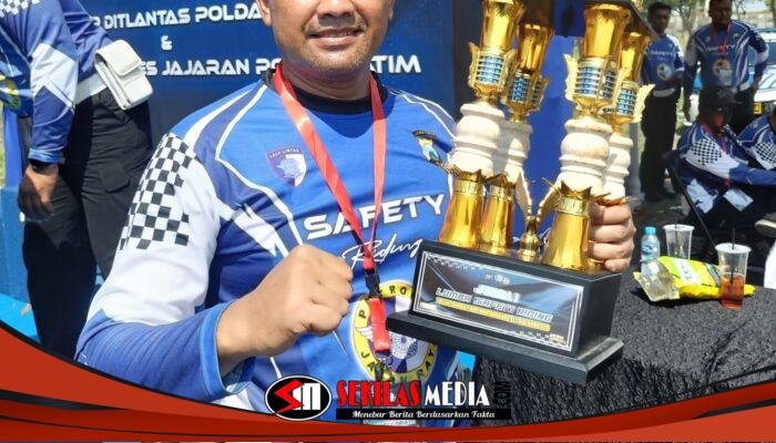 Aiptu Bambang Harumkan Nama Polres Gresik, Juara 1 Safety Riding se-Jatim
