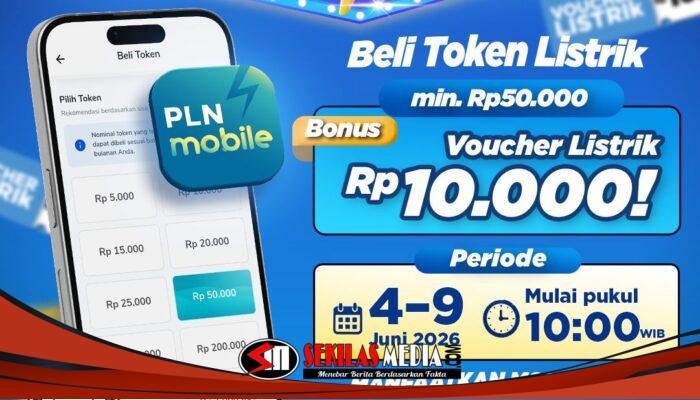 PLN Hadirkan Promo JUNIVAGANZA, Beli Token Listrik Berpeluang Dapat Voucher Rp10 Ribu