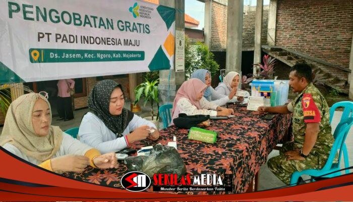 PT PIM dan Koramil Ngoro Bersinergi Hadirkan Pengobatan Gratis bagi Warga Jasem